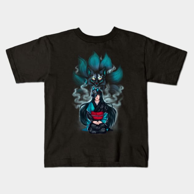 kitsune Kids T-Shirt by ekkimu